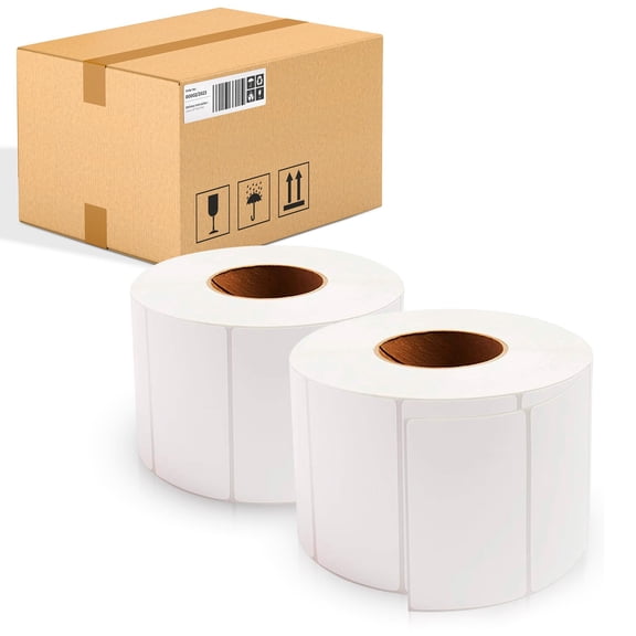 Industrial Thermal Transfer Labels Matte Polypropylene Freezer Grade 4 rolls, 4 x 2 in