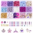 thumbnail image 1 of 1150Pcs Polymer Clay Beads Flower Shell fariy horse Pendants Alloy Enamel Pendants Bracelet Making Kit for Jewelry Bracelets Earrings Necklace Making colorful, 1 of 5