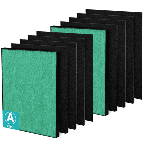 115115 HEPA Toxin Absorber Replacement Filter A for Winix Plasmawave Air Purifier C535 5300 5300-2 6300 6300-2 P300 AM90 C909 9800,2 x True HEPA Size 21 Filters + 8 x Carbon Pre-Filters