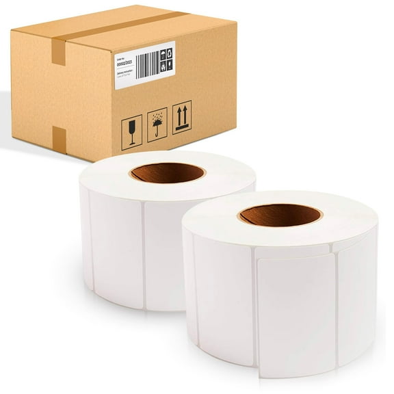 White Direct Thermal Labels, Self-Adhesive 3 in Core, 11520 Count, 4 x 2 in