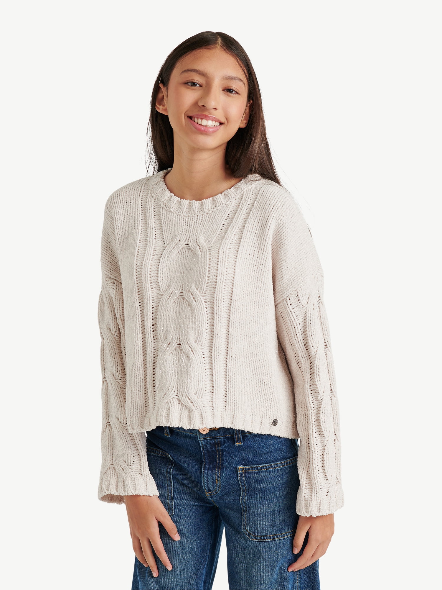 Justice Girls Cable Knit Sweater, Sizes XS - XLP