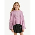 thumbnail image 1 of Justice Girls Cable Knit Sweater, Sizes XS - XLP, 1 of 6