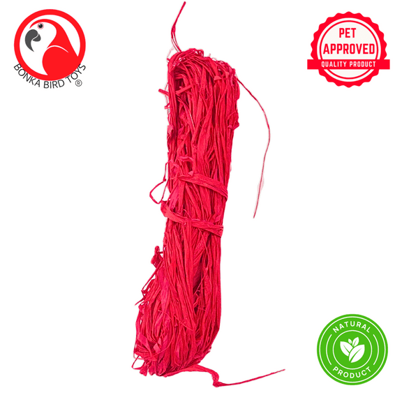 1153 Pk1 Raffia Bundle Color: Red