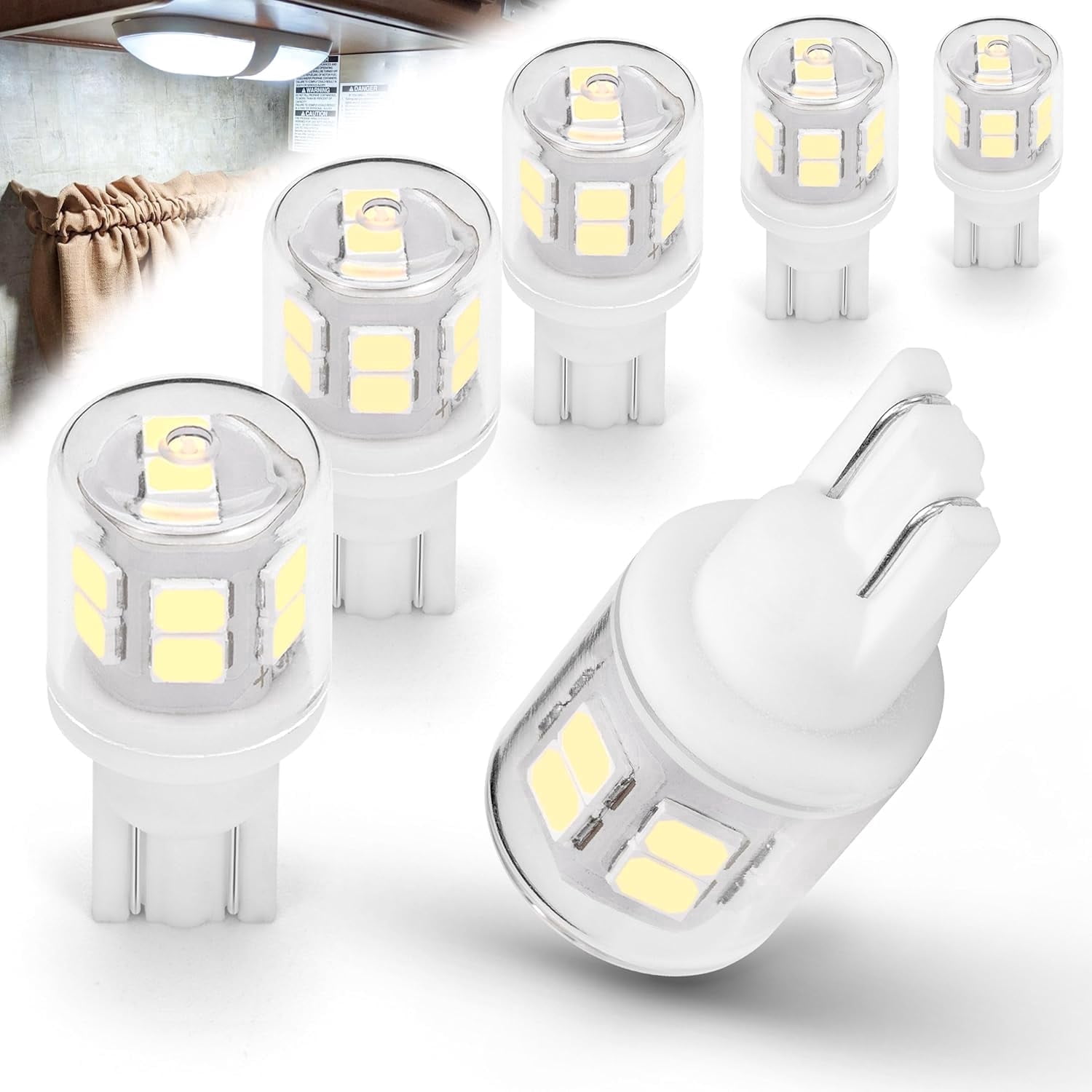 T10 921 922 912 Led Bulbs, 12V RV Tralier Interior Ceiling Dome Light ...