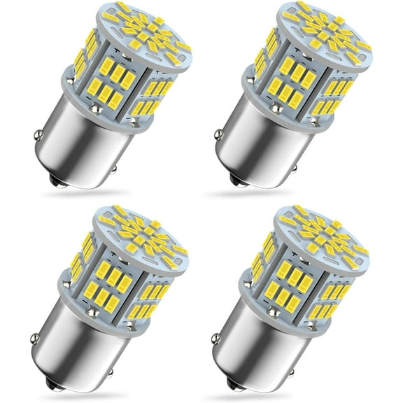 1156 Bulb Reverse Light, Led 1141 1003 7506 BA15S Bulbs, 12V-24V 54-SMD Used for Truck Car Backup Reverse Lights, Tail Parking Lights,Camper Trailer RV Interior Light, 4pcs White