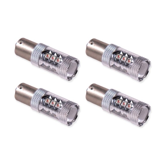 Diode Dynamics 1156 XP80 LED Bulb Red Four