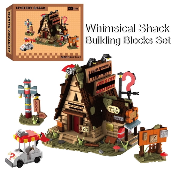 1156Pcs Whimsical Shack Building Blocks Set, Mystery House Building Blocks Toy for Adults, DIY Project for Home Dcor, Perfect Gift for Friends & Family, High-Quality Bricks for Decorative Display