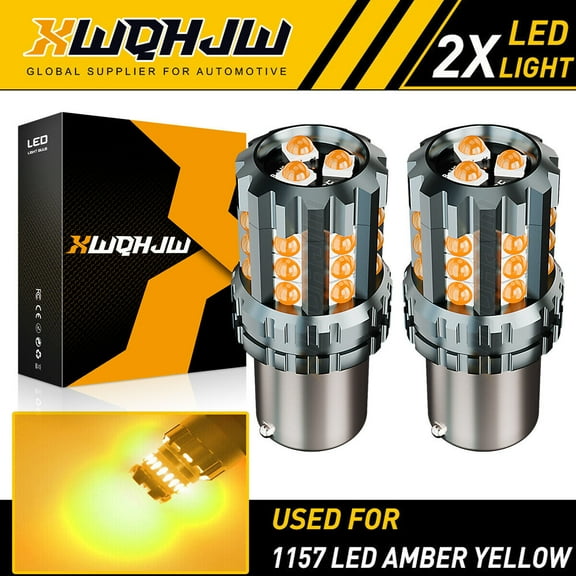1157 Amber yellow LED Turn Signal Parking Light Bulb Error Free No Hyper Flash