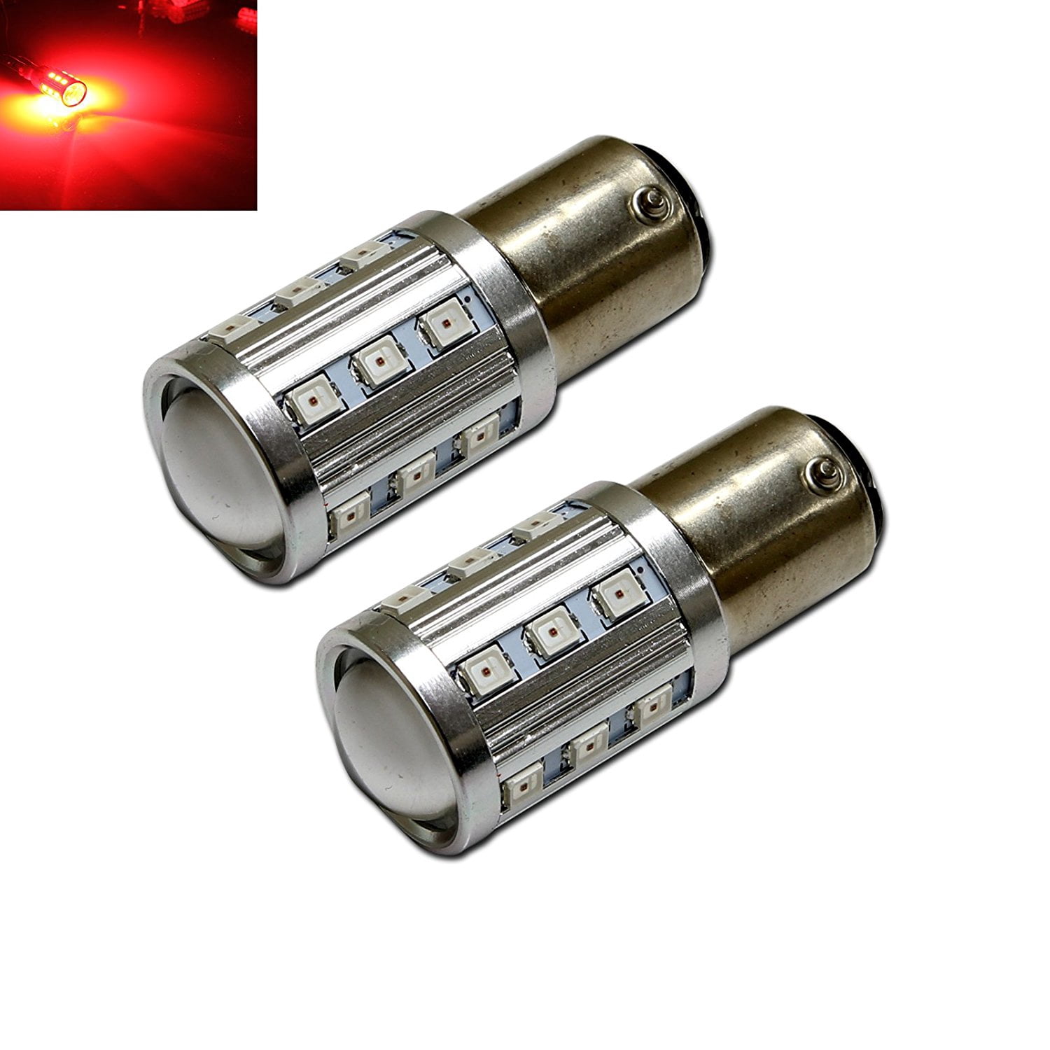 2X T10 921 High Power LED Red Bulbs – For 3rd Brake Light, High Mount Stop Lights