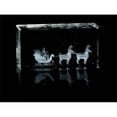thumbnail image 1 of 1159-100-87 4 L x 2 H x 2 W in. Crystal Laser-Engraved Santa Claus Holiday Laser-Cut, 1 of 1