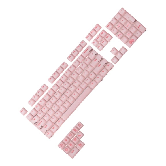115Key Translucents Keycap ABS Silicone Jelly Puddings Original Profile Keycap for Mechanical Gamers Backlits Keyboards