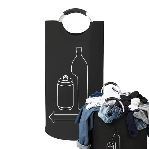 115L High Load Deposit Bottle Storage - Collection Container for Trash, Kitchen, Home, Garage, Pantry, Office, Camping, Picnic, Utility Room & Beach(RL Black 1 PC)