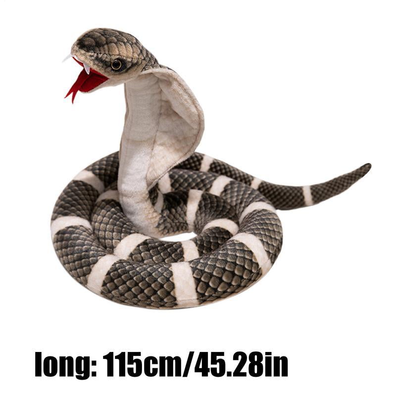 115cm Cartoon Snakes Plush Toy Simulation Cobra Pythons Stuffed Snake ...