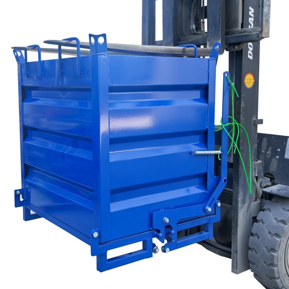 115cm Tall ForkliftCompatible SelfDumping Steel Hopper BottomOpening NoWheel Design