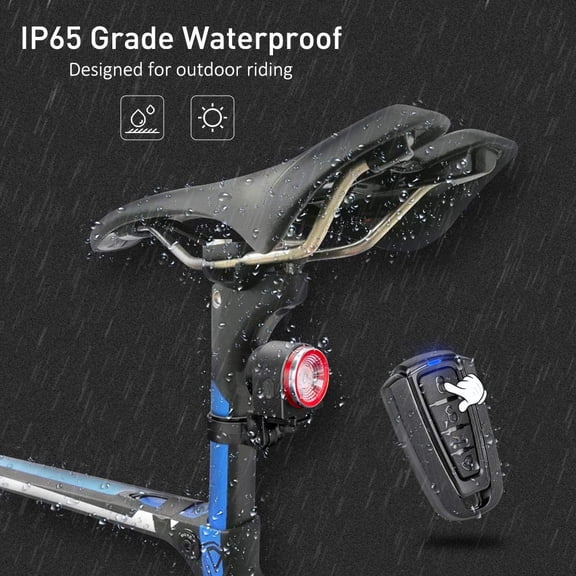 115dB Bike Alarm with Remote, Anti-Theft Vibration Sensor, Rechargeable Tail Light for E-Bikes/Motorcycles/Scooters