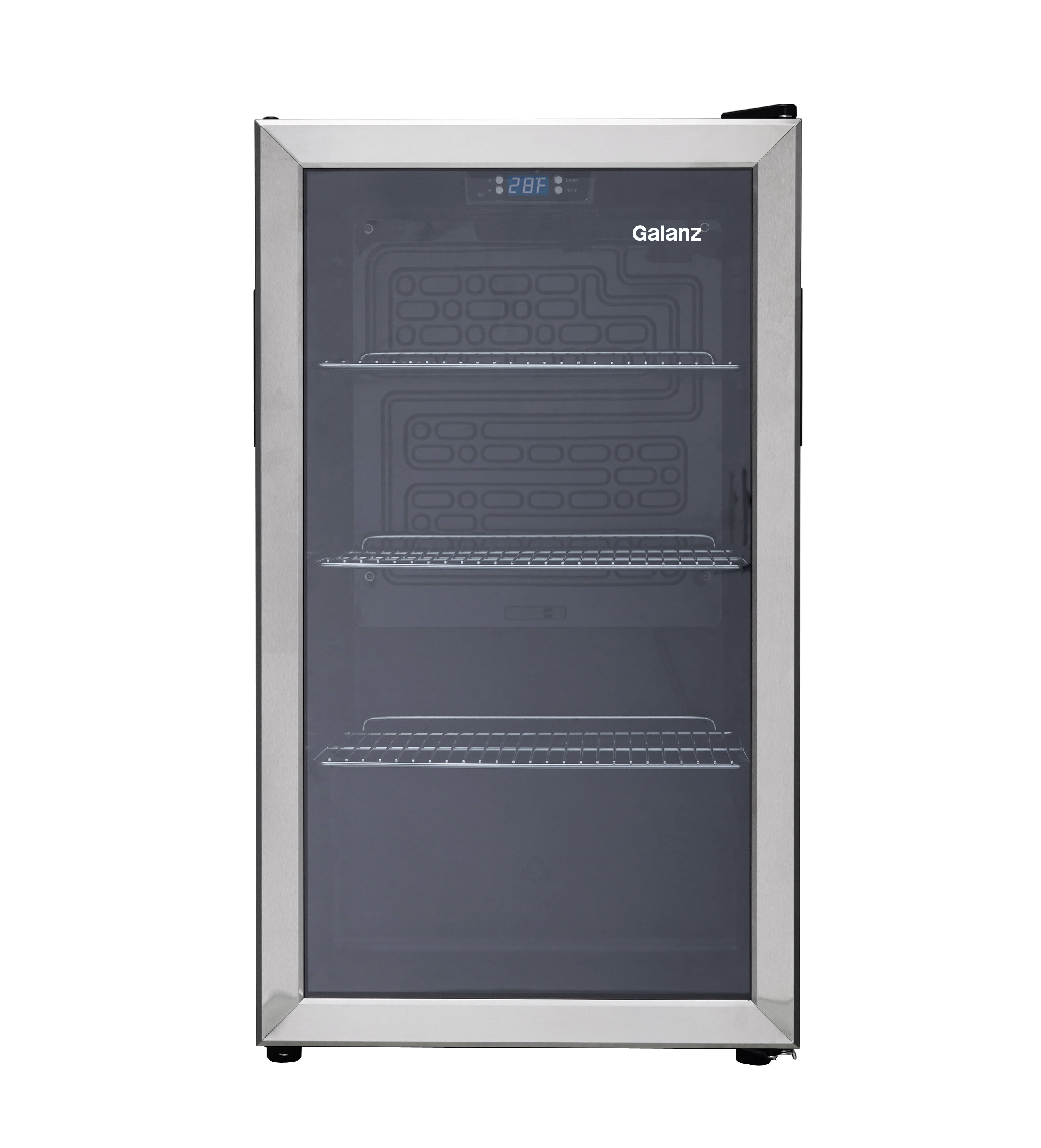 Galanz 116 Can Beverage Cooler, Glass Door Beverage Refrigerator, Drink Fridge for Soda, Beer & Wine, Freestanding for Home, Office, Bar