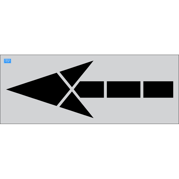 116" FHWA/DOT Straight Arrow Pavement Marking Stencil Thickness: .060