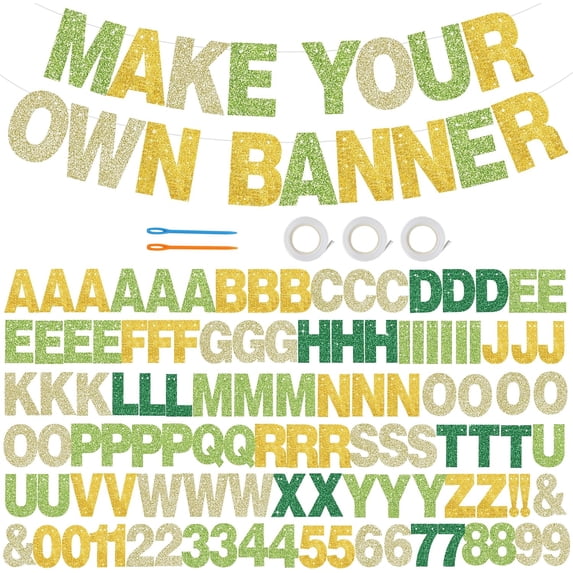 116 PCS A-Z DIY Letter Banner Kit Make Your Own Banner Including 111 ...