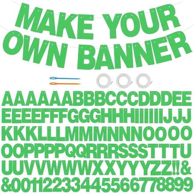 116 PCS A-Z DIY Letter Banner Kit Make Your Own Banner Including 111 ...