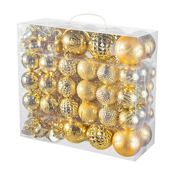 116 Pcs Electroplated Christmas Ball Ornaments Set, Shiny Hanging Baubles with Hooks, Holiday Tree Decorations for Wreaths, Garlands, Home, Party