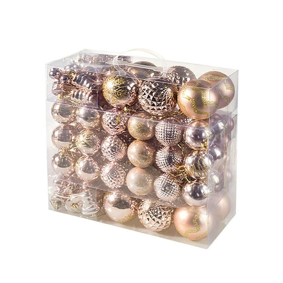 116 Pcs Electroplated Christmas Ball Ornaments Set, Shiny Hanging Baubles with Hooks, Holiday Tree Decorations for Wreaths, Garlands, Home, Party