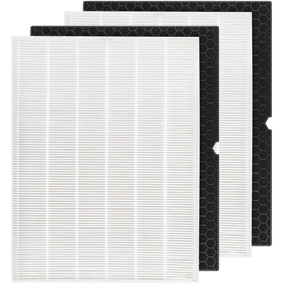 116130 Filter H Replacement Compatible with 5500-2 Plasmawave Air Purifier and AM80 Air Purifier - 2 HEPA and 2 Activated Carbon Filters Combo Pack