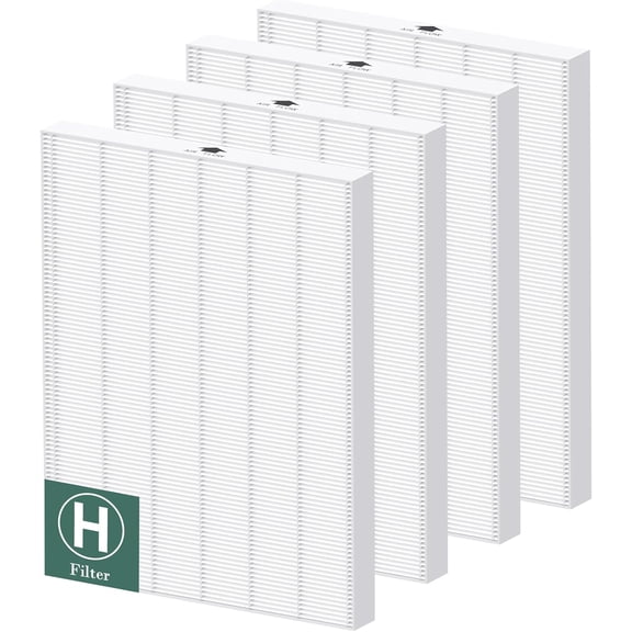 116130 Replacement Filter H Compatible with 5500-2/ AM80 Air Purifi-ers, HEPA Filter for Dust Pollen Hair Pet Dander Smoke, 4 Pack(White)