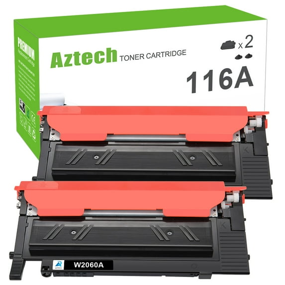 116A Toner Cartridges With Chip Compatible for HP 116A W2060A Color LaserJet MFP 179Fnw 178nw 179fwg 178nwg 150a 150nw 150 Series Printer Ink (Black 2-Pack)