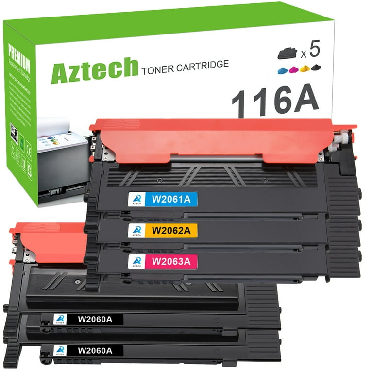 116A Toner Cartridges With Chip Compatible for HP 116A W2060A Color  LaserJet MFP 179Fnw 178nw 179fwg 178nwg 150a 150nw 150 Series Printer Ink  (Black Cyan Magenta Yellow 5-Pack) 
