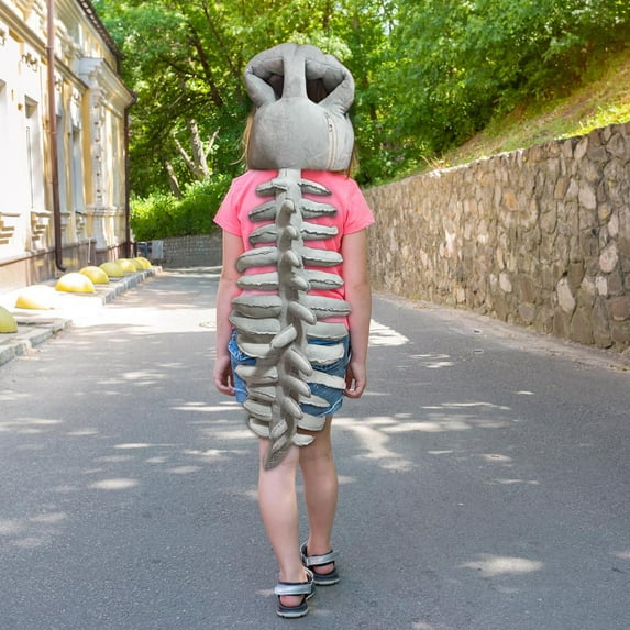 116Cm Dinosaur Skeleton Head Plush Toy, Cute And Adorable Design With Soft Plush Fabric, Full Filling, And Intricate Embroidery, Perfect Birthday And Graduation Gifts For Friends