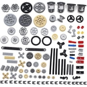 116PCS Gear and Axle Parts Set Compatible with Lego Technic Parts, DIY moc Gears Chain lnks Pins Axles Differential Assortment Pack Random Color