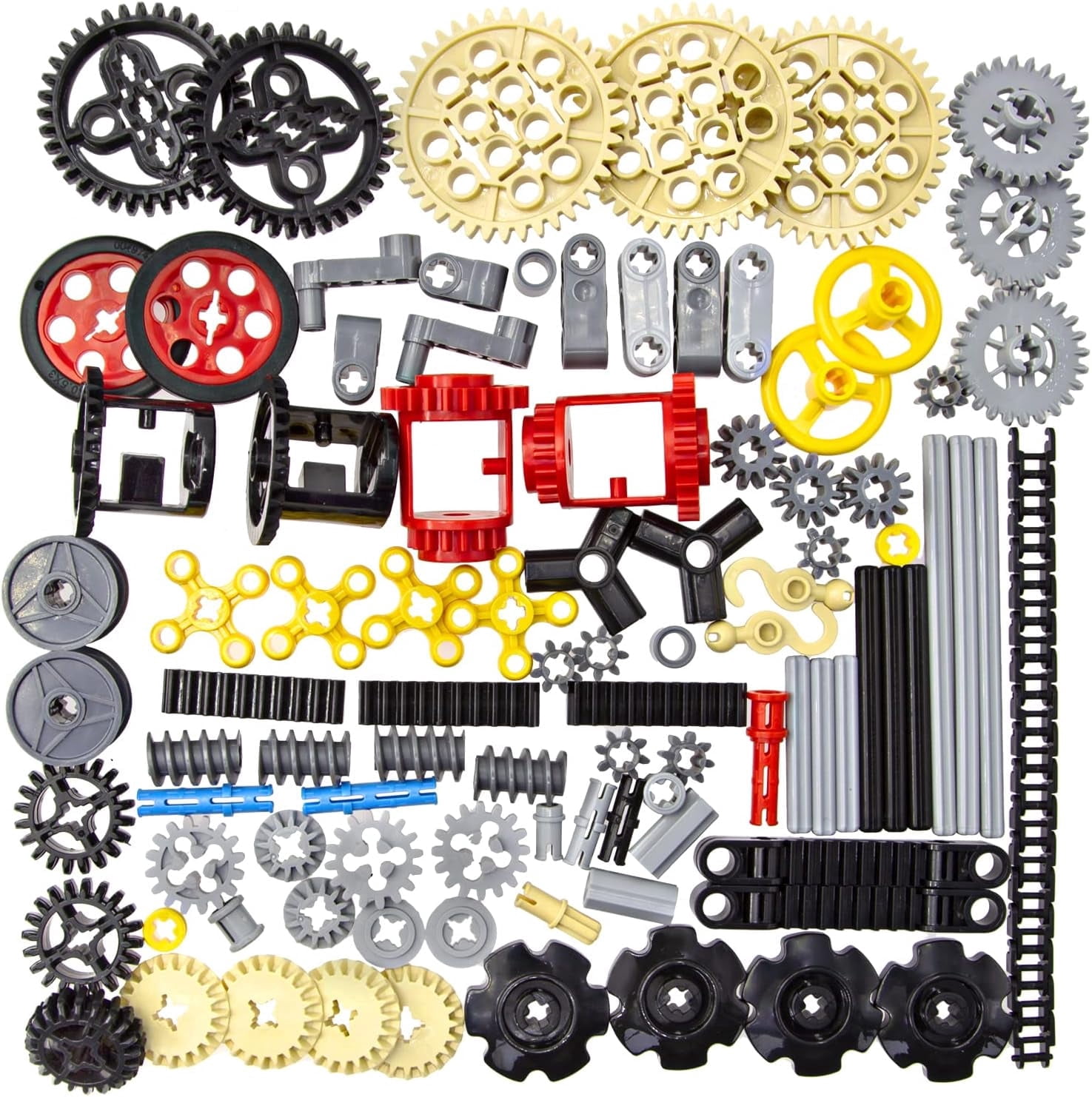 Ev3 String 116pcs Gears-Axles-Pins-Connectors-Wheels-Differential-Tires-Chain ...