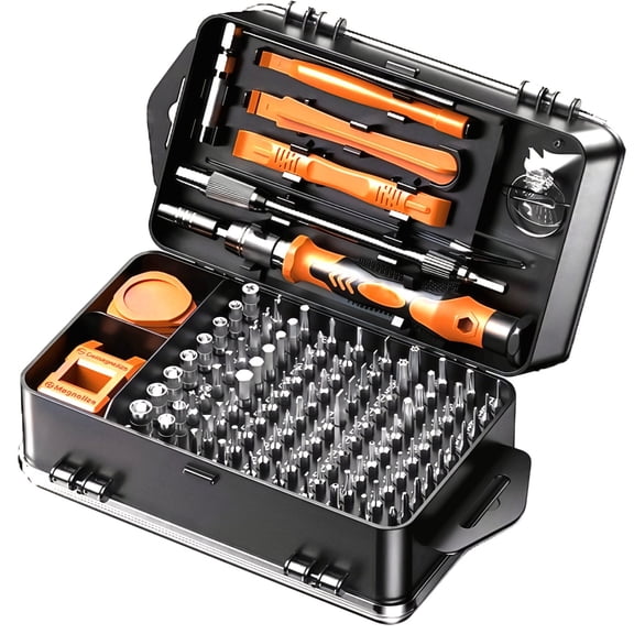 117 in 1 Precision Magnetic Screwdriver Kit, Multi-function Electronics Repair Tool Set with Flexible Extension Shaft for Smartphone Laptop Watch Camera Game Console