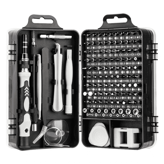 117 in 1 Precision Screwdriver Set Professional Electronics Repair Tool Kit with 98 Bits Magnetic Driver , pry, Spudgers for Tablet, MacBook, PC, iPhone, Xbox,PS4, 5, Nintendo Switch Game Console iMac