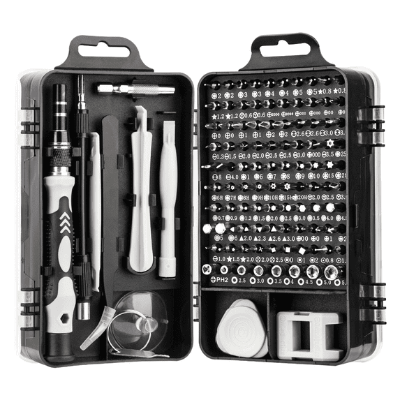 117 in 1 Precision Screwdriver Set Professional Electronics Repair Tool Kit with 98 Bits Magnetic Driver , pry, Spudgers for Tablet, MacBook, PC, iPhone, Xbox,PS4, 5, Nintendo Switch Game Console iMac