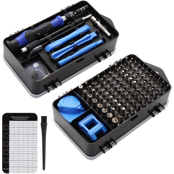 117 in 1 Precision Screwdriver Set, Professional Magnetic Repair Tool Kit with Screw Mat & Anti-Static Brush for All Electronics (Computer, Laptop, PS4, XBOX, iPhone, iPad)