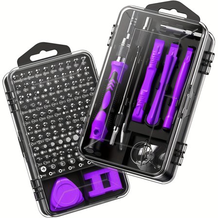 117/132/128Pcs Precision Screwdriver Set, Cr-V Steel Bits for Phones, Computers, Watches & Electronics Repair