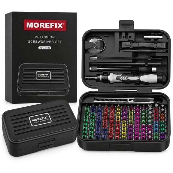 117/132 In 1 Small Precision Screwdriver Set, Magnetic Repair Tool Kit With Torx Triwing Bits