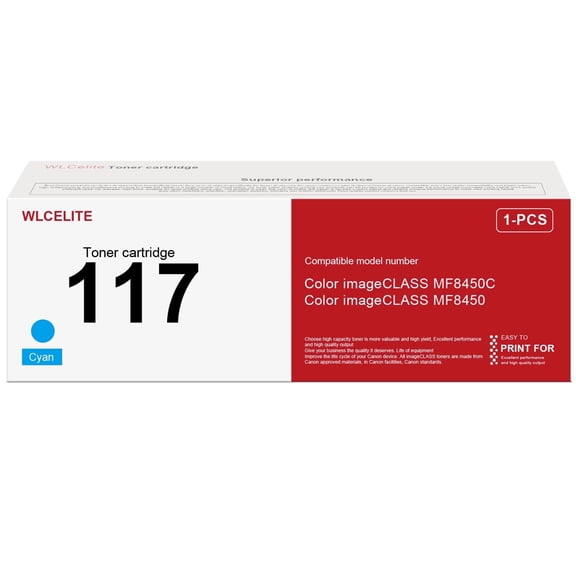 117 Cyan Toner Cartridge Compatible for Canon 117 Toner Cartridge Printer (1 Pack)