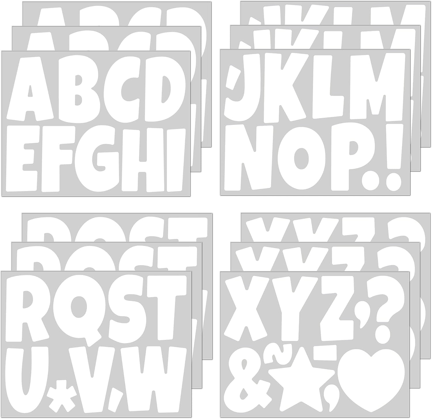 117 Pcs Bulletin Board Letters Large Letter Stickers 4 Inch Self