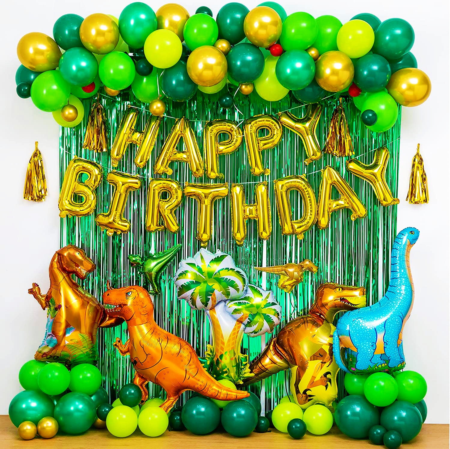 FANGNISN 117 Pcs Dinosaur Birthday Party Decoration Set