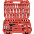 117 Pieces 1/4 & 3/8 Inch Drive Socket Ratchet Wrench Set Metric/sae ...