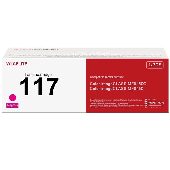 117 Toner Cartridge Compatible for Canon 117 Toner Cartridges for MF8450C Printer 1 Pack（Magenta）