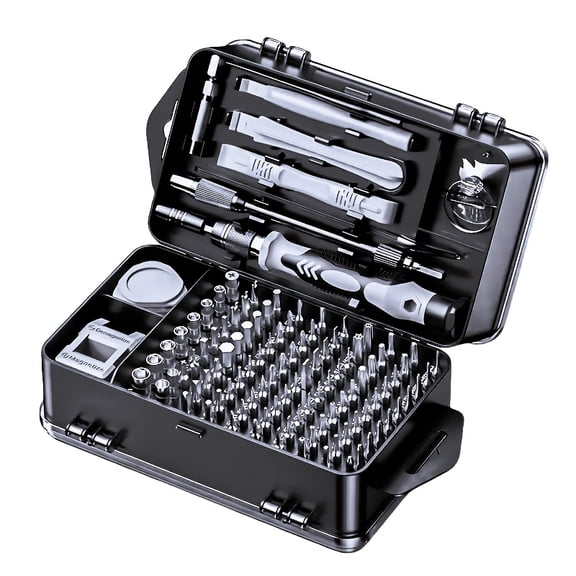 117-in-1 Small Precision Screwdriver Set, Magnetic Repair Tool Kit with Torx & Triwing Bits, Ideal for Electronics, PC, Laptop, Tablet, iPhone, MacBook, PS5, Xbox, Switch, Glasses