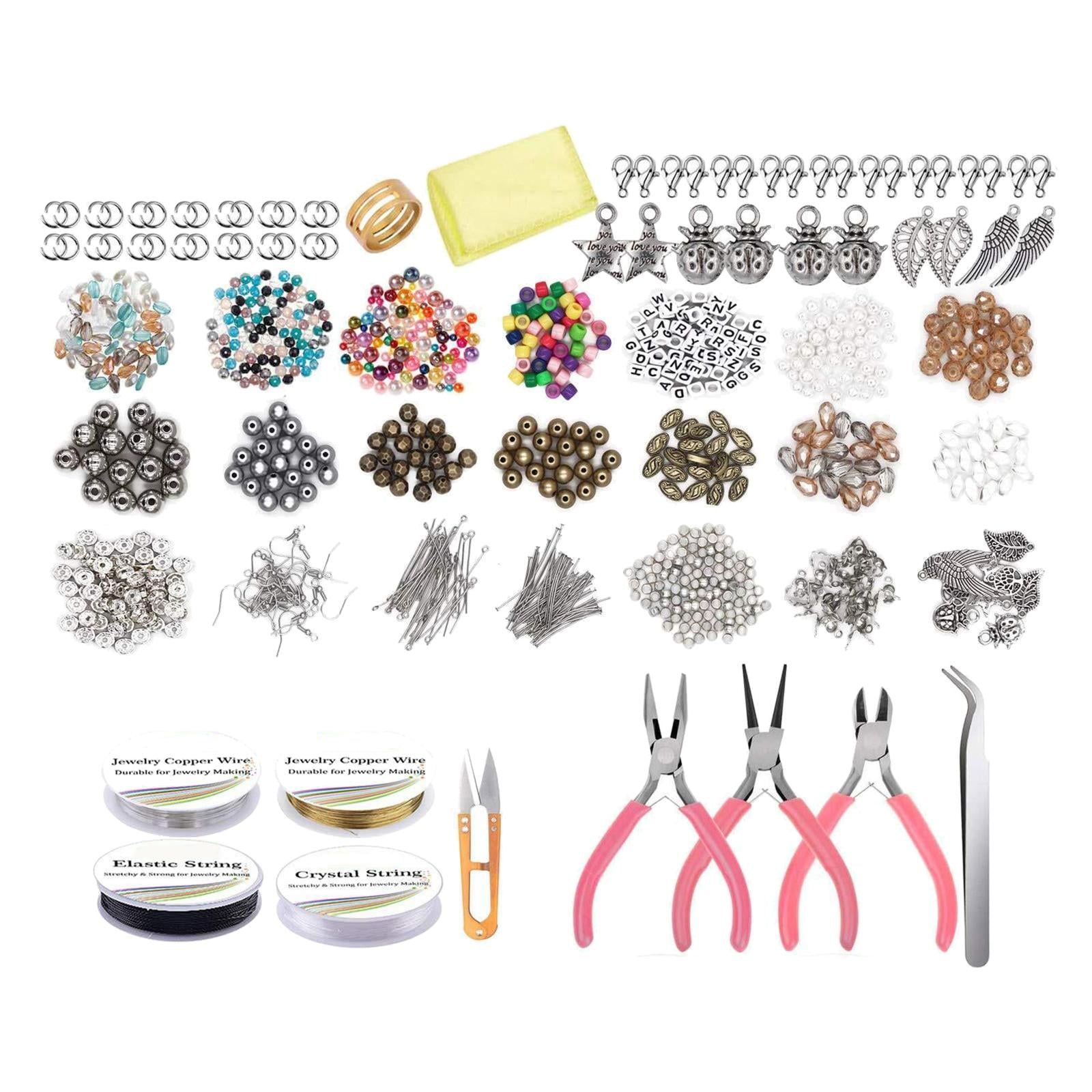1171pcs Jewelry Making Supplies for Jewelry Includes Beads Jewelry Pliers Jewelry Making Accessories Case