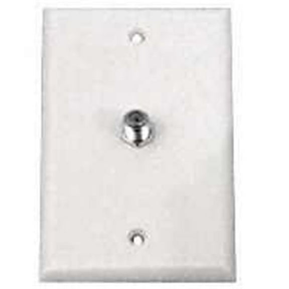1172W Coaxial Jack With Wall Plate - White