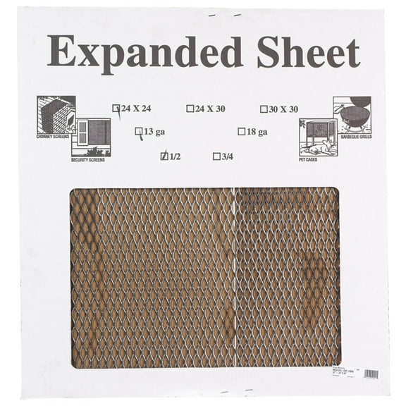 11795 Diamond Metal Sheet, 13-Gauge, 1/2 x 24 x 24-In. - Quantity 1