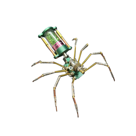 117PCS Zero-Day Venom Spider C, 3D Metal Steampunk Insect Assembly Model, Mechanical DIY Desk Display Collectible Gift for Adults