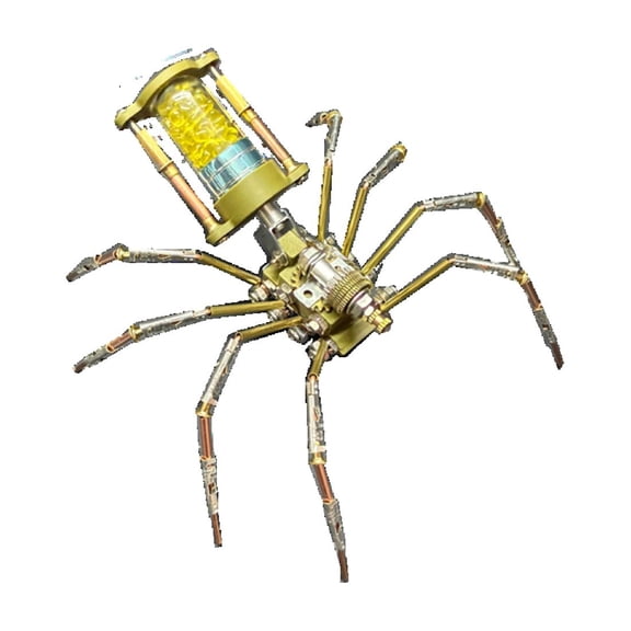 117PCS Zero-Day Venom Spider D, 3D Metal Steampunk Insect Assembly Model, Mechanical DIY Desk Display Collectible Gift for Adults