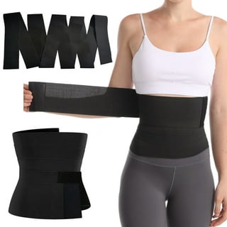 GetUSCart- HOPLYNN 2 Pack Neoprene Sweat Waist Trainer Corset Trimmer  Shaper Belt for Women, Workout Plus Size Waist Cincher Stomach Wraps Bands  Black X-Large